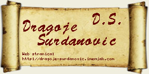 Dragoje Surdanović vizit kartica